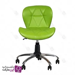 صندلی مطالعه لارا پایه گردان چرمی | فروشگاه تخصصی میز و صندلی اپن مارکت