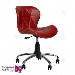 صندلی مطالعه لارا پایه گردان چرمی | فروشگاه تخصصی میز و صندلی اپن مارکت