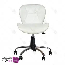 صندلی مطالعه لارا پایه گردان چرمی | فروشگاه تخصصی میز و صندلی اپن مارکت