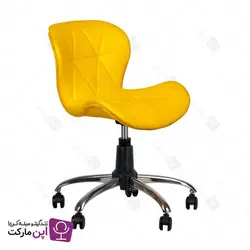 صندلی مطالعه لارا پایه گردان چرمی | فروشگاه تخصصی میز و صندلی اپن مارکت