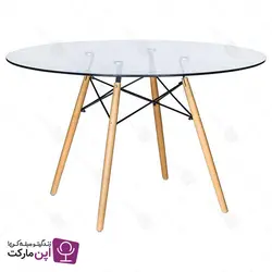 میز 6 نفره گرد شیشه ای | فروشگاه تخصصی میز و صندلی اپن مارکت