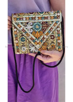 کیف سوزندوزی و پولک دوزی طرح زیور