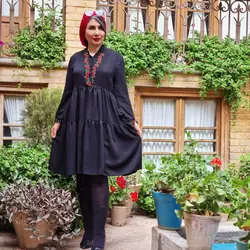 مانتو دامنی سوزن دوزی دستی