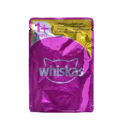 پوچ گربه با طعم طیور ویسکاس 100 گرم – Whiskas Poultry