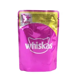 پوچ گربه با طعم مرغ و نخود سبز ویسکاس 100 گرم – Whiskas Chicken