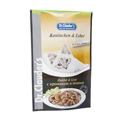 غذای پوچ گربه با طعم خرگوش و جگر دکتر کلودرز – Kaninchen &amp; Leber