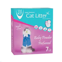 خاک گربه ون کت با رایحه پودر بچه – VanCat Litter Baby