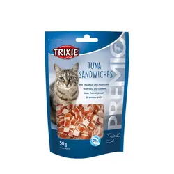 تشویقی گربه با ماهی تن و مرغ تریکسی – PREMIO Tuna Sandwiches
