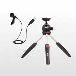 سه پایه موبایل جیماری MT-35 + میکروفن یقه ای جیماری MC-R2
