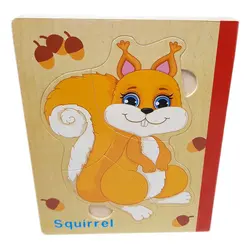 پازل آموزشی مدل جورچین کتابی حیوانات