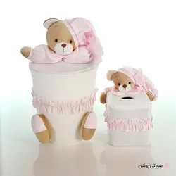ست سطل و جادستمال اتاق کودک طرح خرس نانان