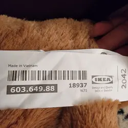 عروسک ایکیا طرح تدی مدل BRUNBJÖRN ارتفاع 33 سانتی متر