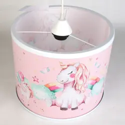 لوستر کودک طرح یونیکورن کد 51 به همراه چراغ رومیزی