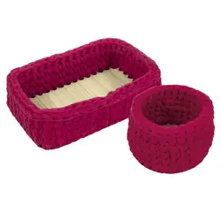 سبد قلاب بافی تریکو پورکاوه مدل سنتی مجموعه 2 عددی