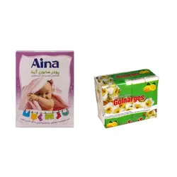 پودر صابون رختشویی و صابون رختشویی کد 44 بسته دو عددی