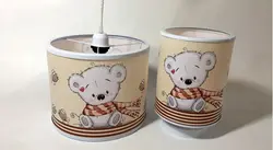 لوستر و چراغ خواب اتاق کودک طرح خرس شال دار کد 34