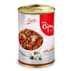 کنسرو لوبیا چیتی با قارچ بیژن - 380 گرم