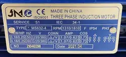 الکتروموتور 0.18 کیلووات سه فاز 1400 دور - JMCO