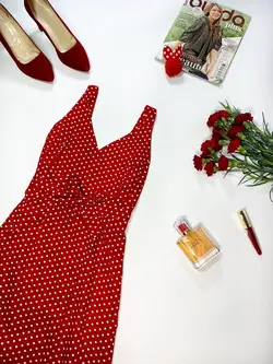 پیراهن خالدار - پوشاک دخترانه سون