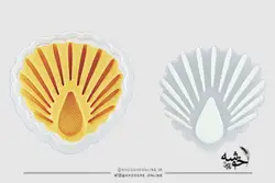 مهر و کاتر پلاستیکی 5سانت صدف کد160