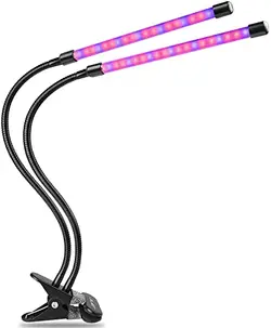 لامپ رشد گیاه ۲۴ وات با پایه خرطومی شاخه ای ۲ تایی