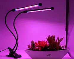 لامپ رشد گیاه ۲۴ وات با پایه خرطومی شاخه ای ۲ تایی