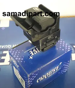 کلید شیشه بالابر دو پل جلو (اتو)  پارس و پژو جدید و SLX نور سفید کروز