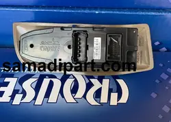 کلید شیشه بالابر سمند مالتی پلکس جلو چپ (DDN) باقاب بژ تیره