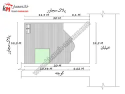 نقشه خانه یک طبقه فلت 160 متری اسکلت بتن با ابعاد 20×12.5