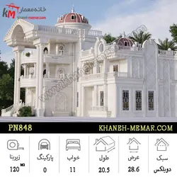 نقشه ویلایی شیک و لاکچری با مساحت کل 2000 متری