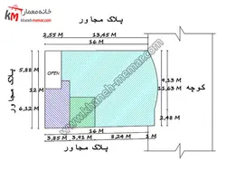 پلان سه طبقه تجاری مسکونی 190 متری با ابعاد 16×12