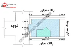 نقشه ساختمان سه طبقه دوبلکس اسکلت بتن با نمای کلاسیک 20×10