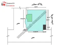 ساختمان دو طبقه تجاری مسکونی با دو طرف نما و ابعاد 16×16