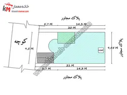 پلان ساختمان چهار طبقه با سازه بتنی و ابعاد 21 × 9/45