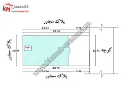 نقشه دوبلکس 130 متری با ابعاد 22×10
