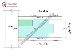 نقشه ساختمان دو طبقه روی پارکینگ با دو سمت نمای کلاسیک 26.9×11