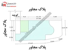 پلان ساختمان مسکونی دو طبقه 27/33×11/95