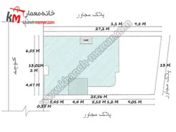 پلان ساختمان دو طبقه مسکونی 13×27