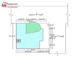 نقشه خانه چهار خوابه جنوبی 14.81×20