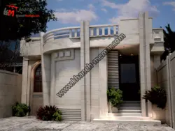 پلان دوبلکس 300 متری با سازه تلفیقی و نمای سنگ سفید 10×30