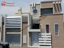 نقشه خانه دوبلکس دو طبقه سه خوابه مدرن اسکلت بنایی 225 متری 20.5×11