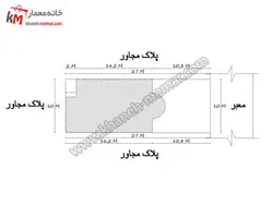 پلان دوبلکس 270 متری با ابعاد 27×10