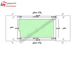 پلان شمالی جنوبی با نمای مدرن و ابعاد 10×20