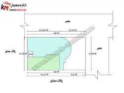 پلان دوبلکس کلاسیک با سازه اسکلت بتنی و ابعاد 20×11.3