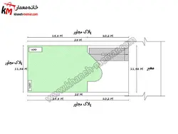 نقشه دو طبقه نئوکلاسیک مصالح بنایی و ابعاد 11.48×25