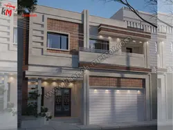 ساختمان دو طبقه همراه با پارکینگ با ابعاد 10×23