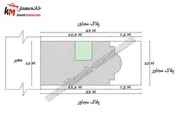 ساختمان دو طبقه همراه با پارکینگ با ابعاد 10×23