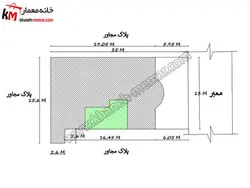 پلان دوبلکس با استخر و ابعاد 25×13
