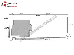 نقشه ویلایی دوبلکس با نمای مدرن و ابعاد 12.80× 12.50