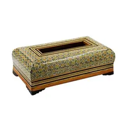 جادستمال کاغذی چوب و خاتم تخمه‌دار پروانه